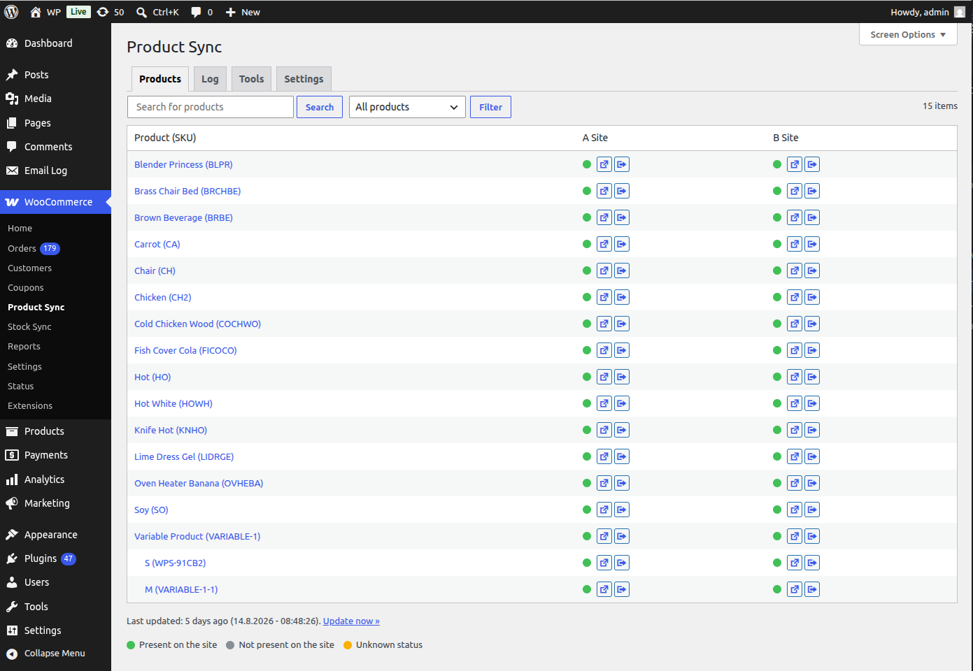 woocommerce-product-sync-report